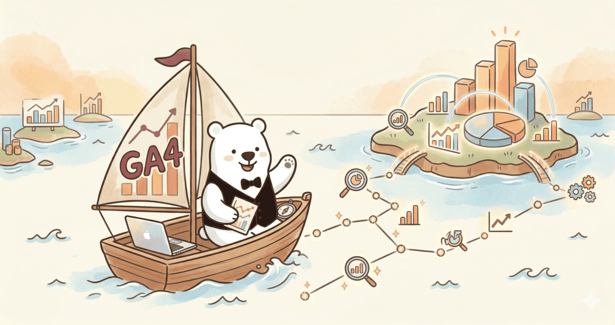 GA4レポート作成 接続編のアイキャッチ画像
