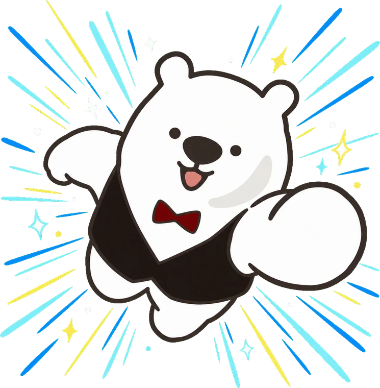 光の中から飛び出す黒いベストのアルルさん