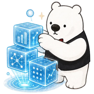 たくさんのデータを前に考えるアルルさん