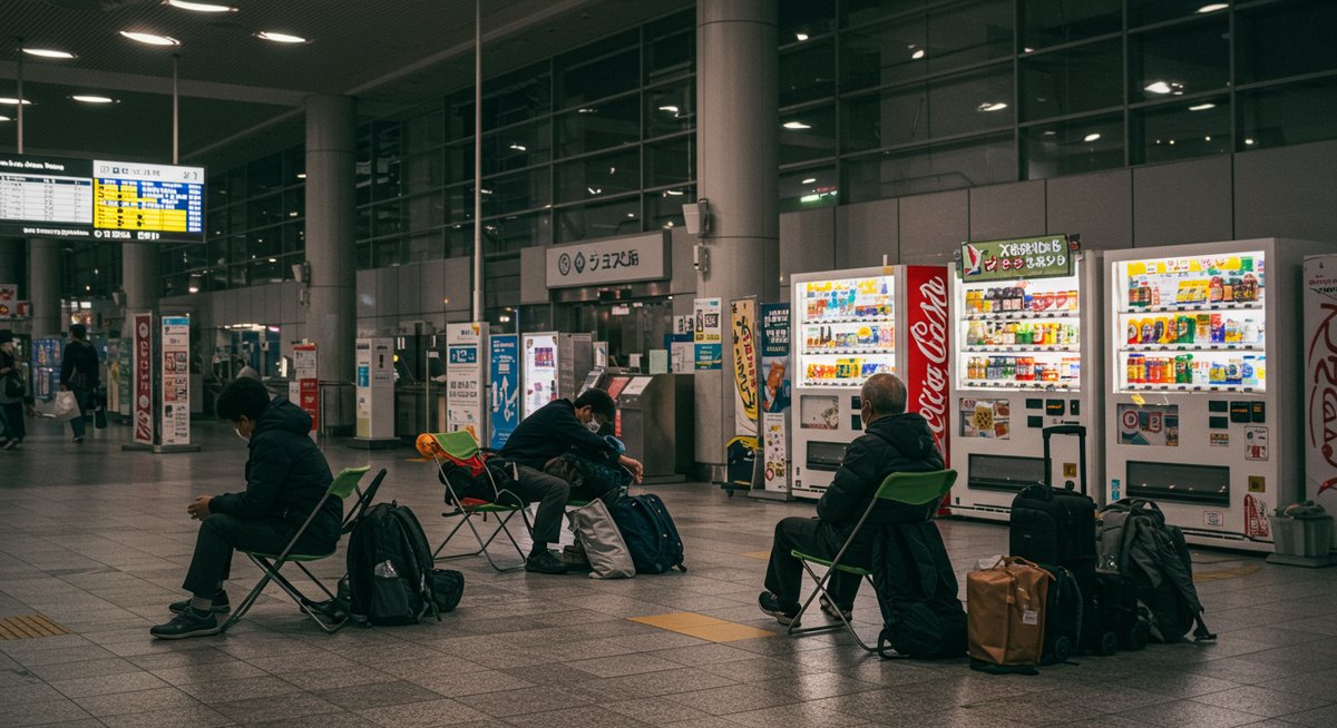 羽田空港国内線で一晩過ごす