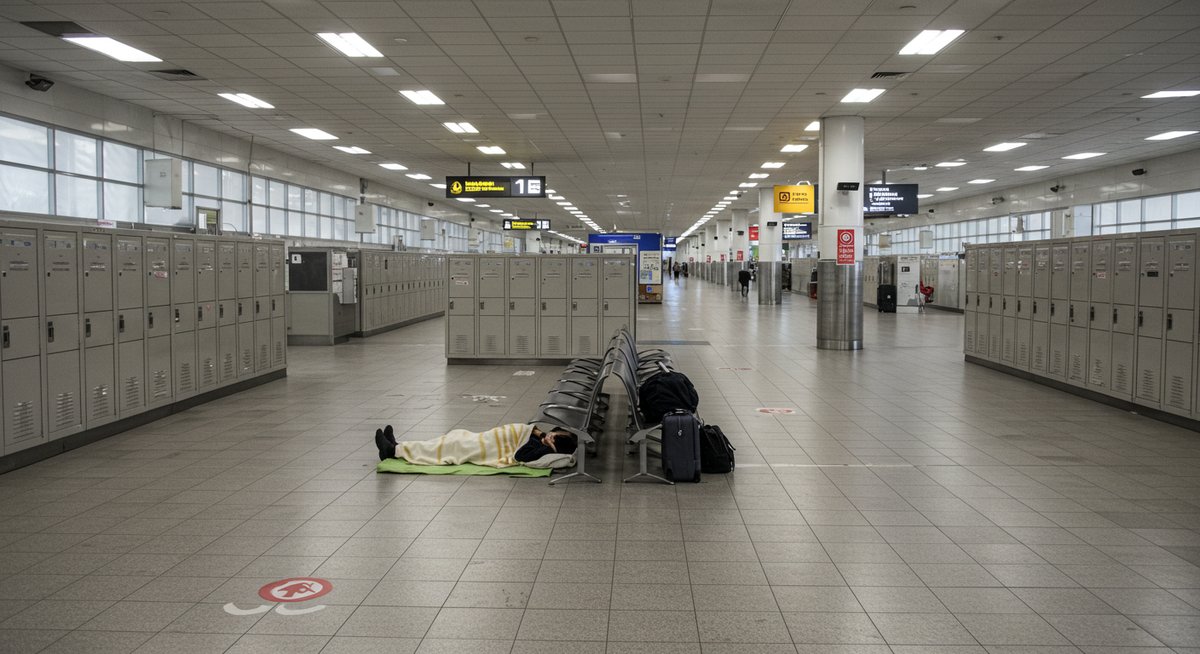 羽田空港国内線で一晩過ごす