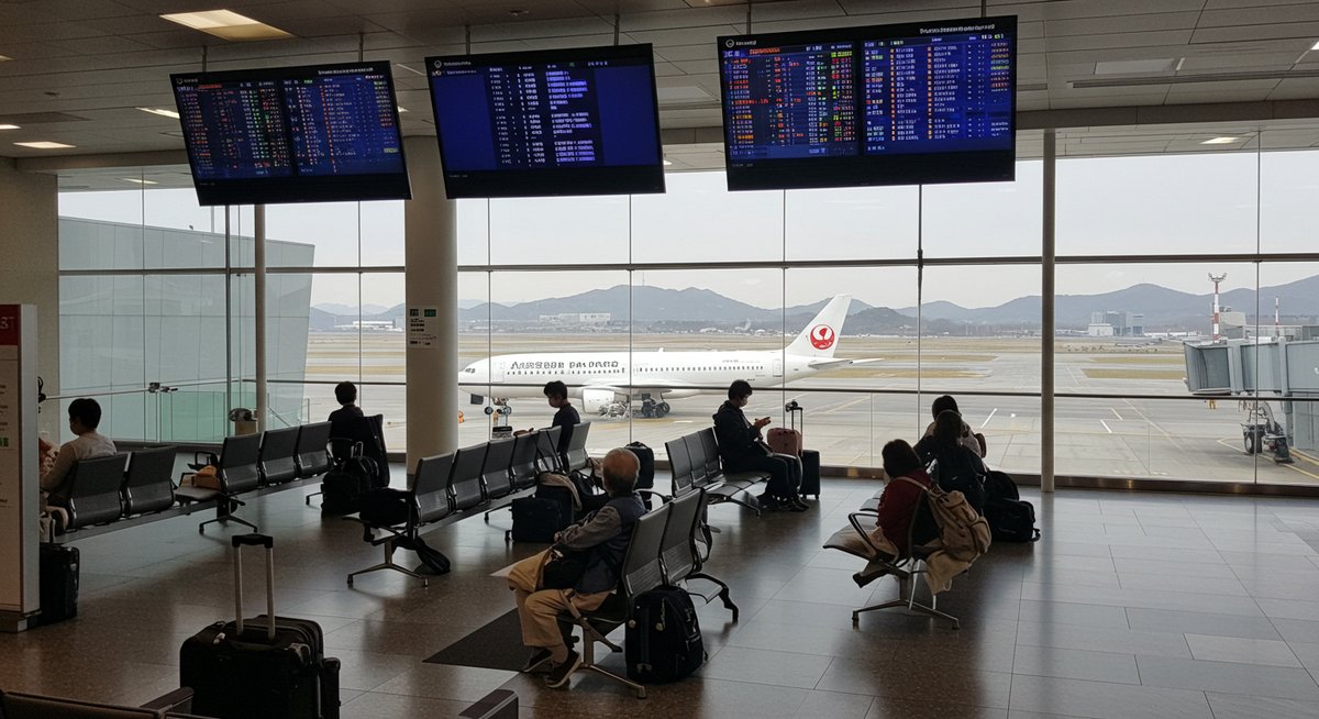 韓国 空港 何時間前
