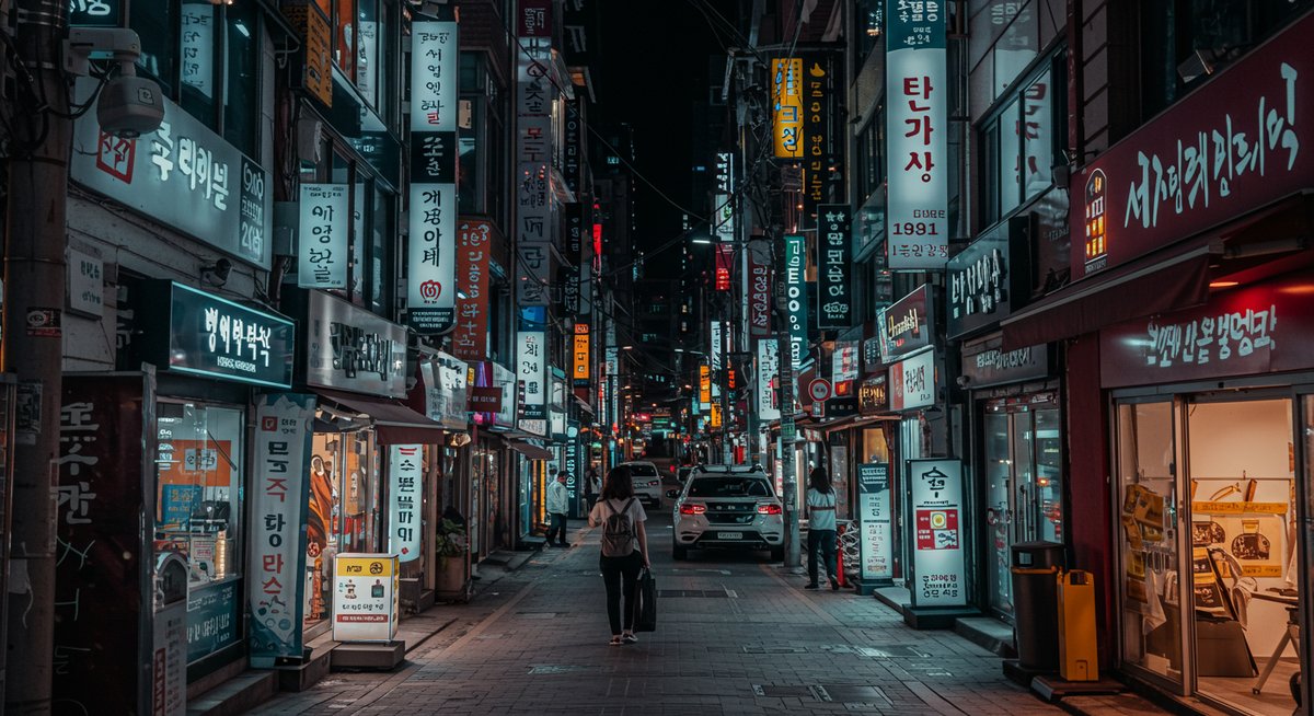 明洞 夜遊び