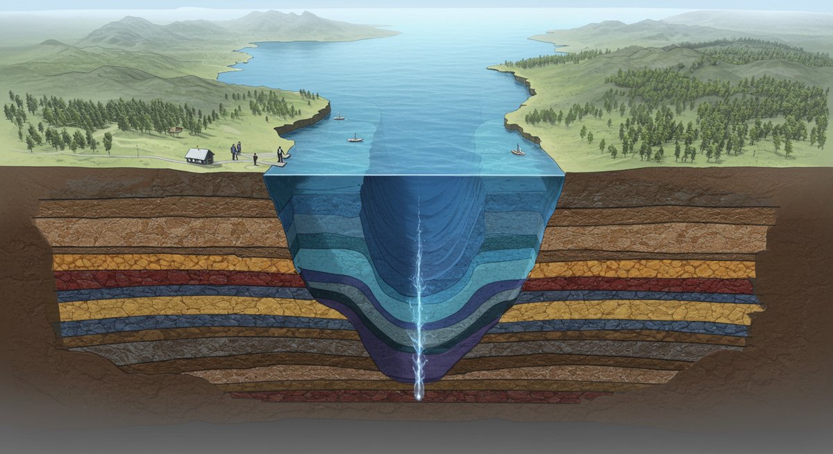 バイカル湖 水深